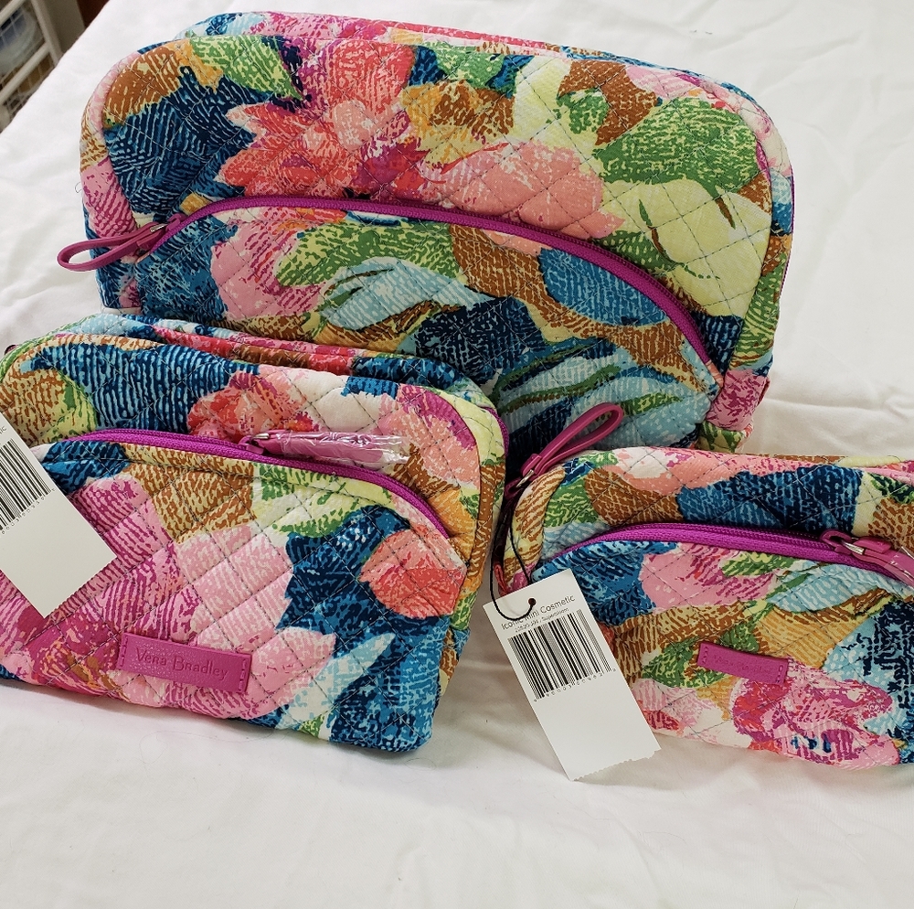 Vera Bradley Cosmetic Bag Trio